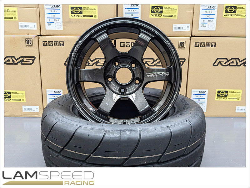 RAYS ENGINEERING FORGED TE37 SAGA S-PLUS 15X8 +32 5X114.3 DIAMOND DARK