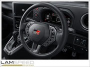 OEM Toyota Gen 2 Newly Desgined 2026 GR Yaris Steering Wheel Upgrade - Red Stitching (Automatic) - No Heater.