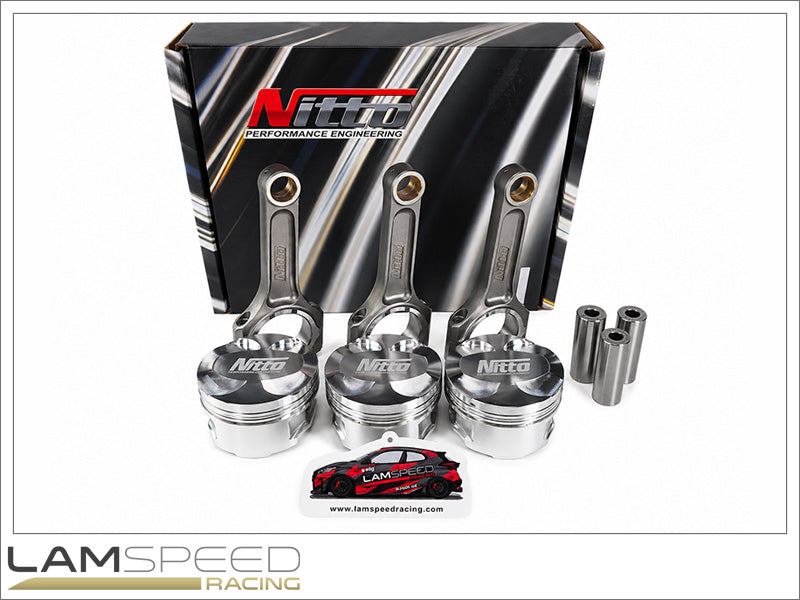 Nitto Engineering 2020+ Toyota GR Yaris / GR Corolla G16E-GTS V2 I Beam Connecting Rod (143.74MM) and V2 Piston 87.5mm +0.002" COMBO.