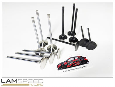 Lamspeed Racing Sodium Filled Inconel Exhaust Valves and Black Nitride Intake Valves (STD Size) COMBO - Toyota G16E-GTS GR Yaris / Corolla