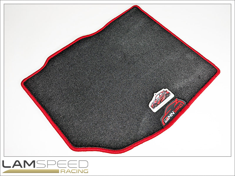 Genuine OEM Toyota GRMN Red Front Pair Floor Mats for Toyota GR Yaris 58501-52100