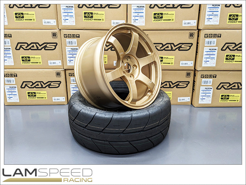 RAYS ENGINEERING FORGED TE37 SAGA SL 18X9.5 +45 5X114.3 GOLD (GO) CUSTOM GTR FACE