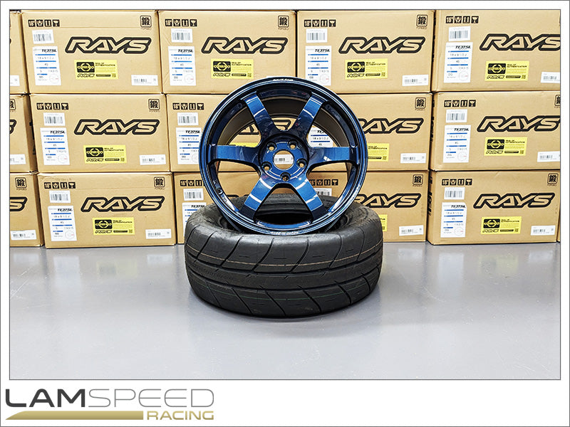 RAYS ENGINEERING FORGED TE37 SAGA SL 18X9.5 +45 5X114.3 MAGNESIUM BLUE (BL) CUSTOM GTR FACE