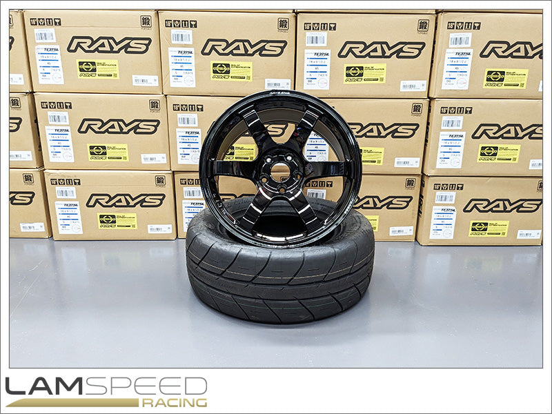 RAYS ENGINEERING FORGED TE37 SAGA SL 18X9.5 +45 5X114.3 BLACK (BK) CUSTOM GTR FACE