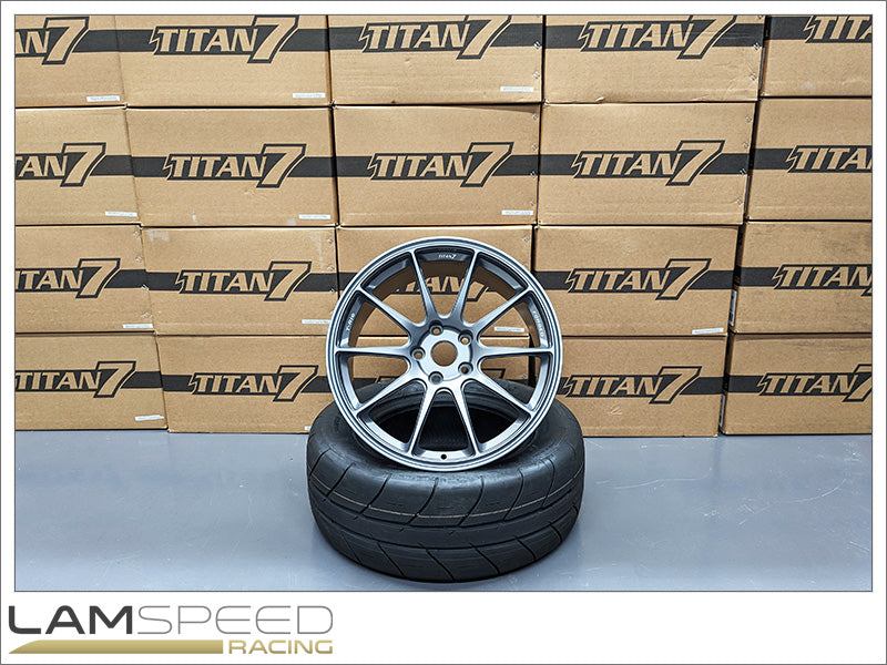 TITAN 7 T-R10 18X9.5 +40 5X114.3 73 SATIN TITANIUM - 2020+ TOYOTA GR YARIS / HONDA S2000