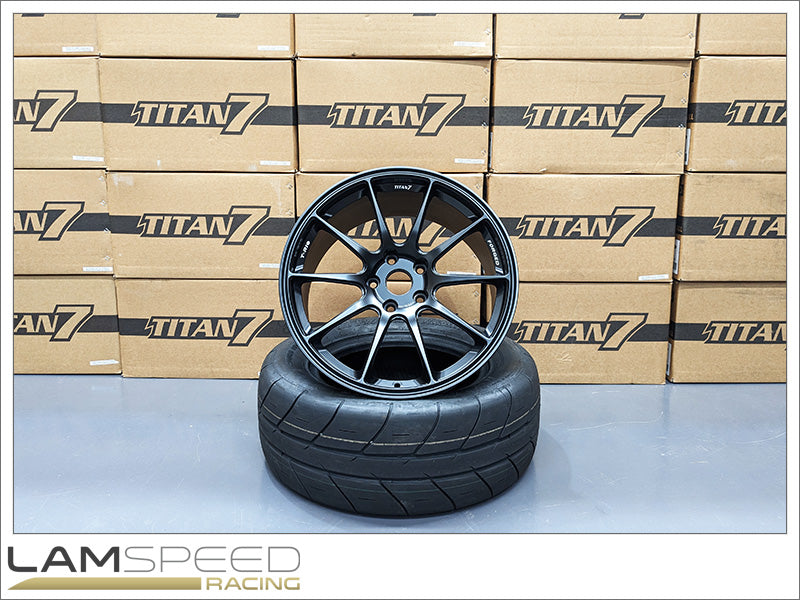 TITAN 7 T-R10 18X9.5 +40 5X114.3 73 MACHINE BLACK - 2020+ TOYOTA GR YARIS / HONDA S2000