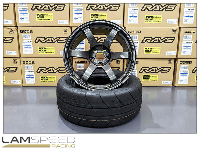 RAYS ENGINEERING FORGED TE37 SAGA SL 18X9.5 +22 5X114.3 DIAMOND BLACK (DB) CUSTOM GTR FACE