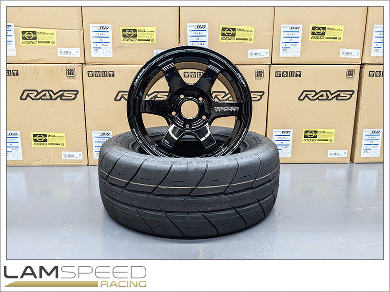 RAYS ENGINEERING FORGED TE37 SAGA S-PLUS 15X8 +32 5X114.3 BLACK (BK) -