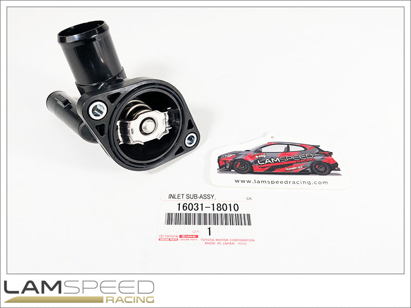 OEM Toyota Water Inlet Sub Assembly with Thermostat - 2020+ Toyota GR Yaris / 2022+ GR Corolla (16031-18010).