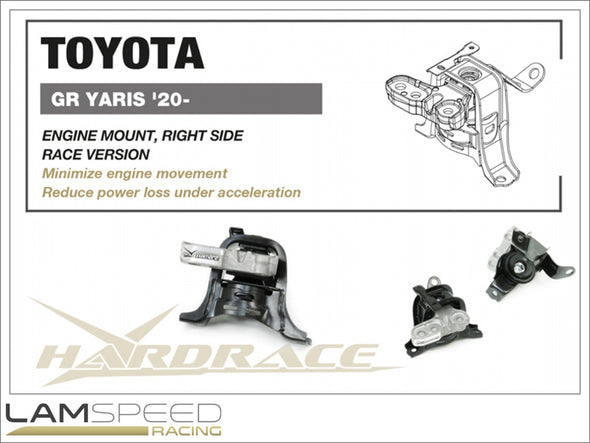 Hardrace RIGHT SIDE ENGINE MOUNT (RACE VERSION) TOYOTA, GR YARIS '20- GXPA16 - Q1216