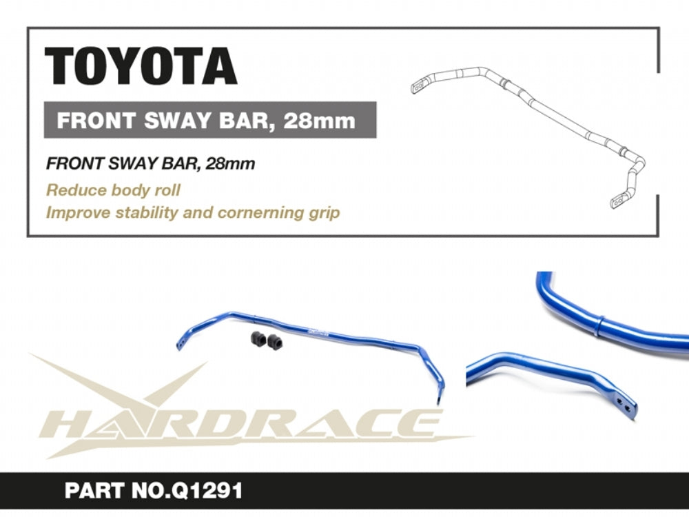 HARDRACE 28MM FRONT SWAY BAR TOYOTA GR COROLLA 2022+ - Q1291.