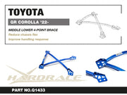 HARDRACE Middle Lower 4-Point Brace Toyota GR Corolla 2022+ - Q1433.