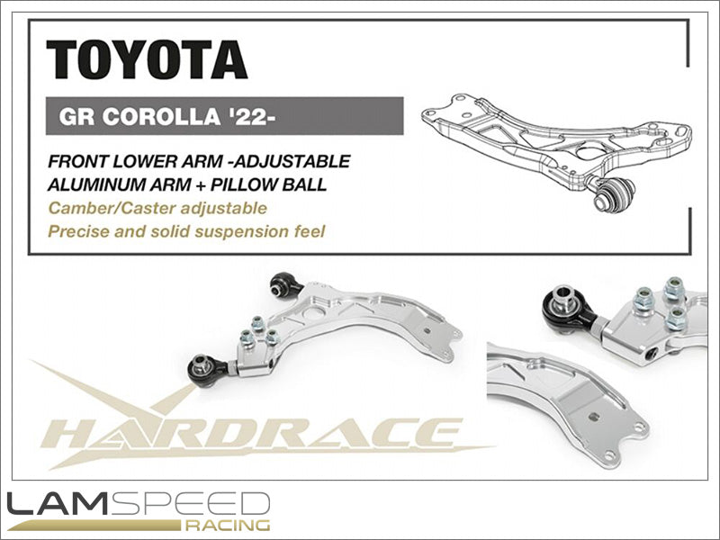 HARDRACE HARDRACE FRONT LOWER CONTROL ARM - ALUMINUM TOYOTA GR COROLLA '2022+ - Q1592.