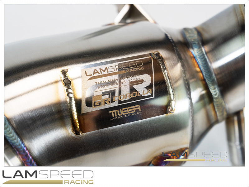 Lamspeed Racing x TNEER Hyper Exhausts 2022+ Toyota GR Corolla Gen 1 and Gen 2 (Automatic and Manual) Catless Downpipe and Midpipe.