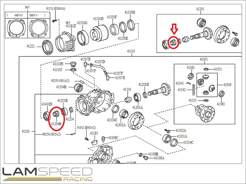 OEM Toyota Rear Differential Pinion Flanged Nut 2020+ GR Yaris / 2023+ GR Corolla - 90178-30001