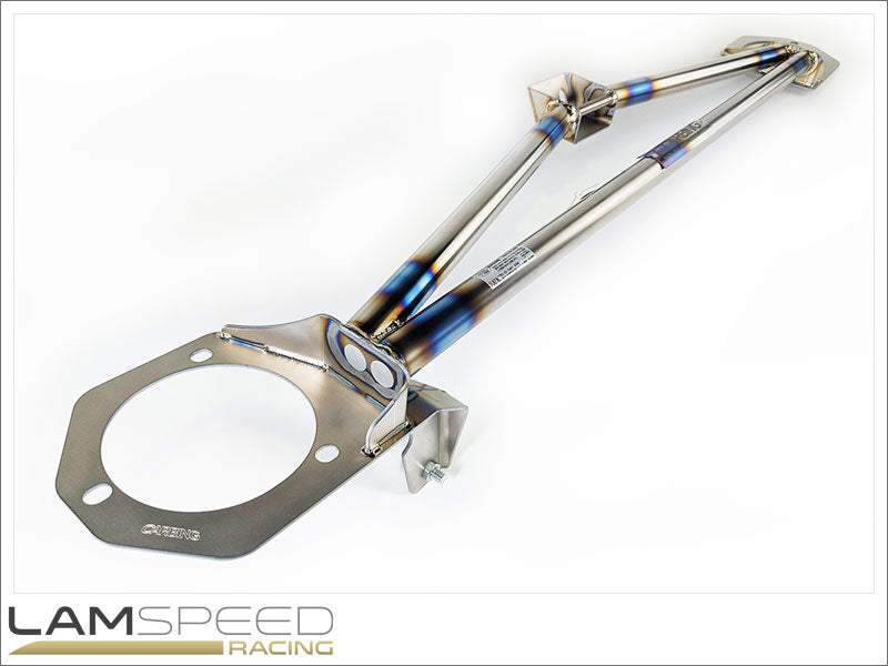 Carbing Okuyama Titanium Front Strut Bar with BMCS - Mitsubishi Evolution 7/8/9 CT9A.