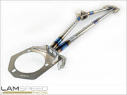 Carbing Okuyama Titanium Front Strut Bar with BMCS - Mitsubishi Evolution 7/8/9 CT9A.