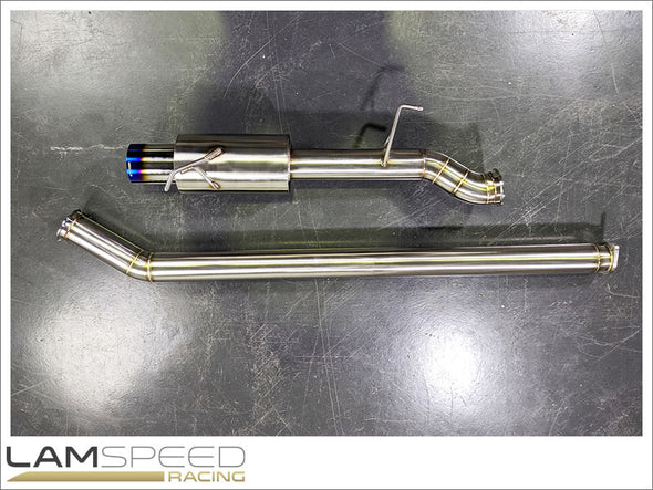 LAMSPEED RACING MC 3.5" SS304 STAINLESS STEEL CATBACK EXHAUST - MITSUBISHI EVOLUTION 7-9 CT9A.