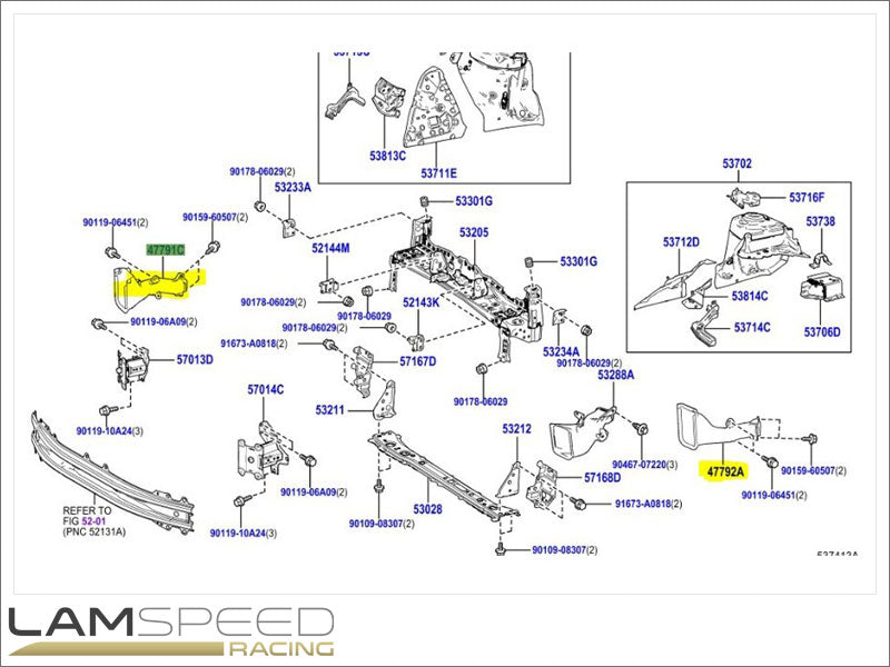 Toyota GR - Yaris GR4 - Brake Duct Kit **DISCONTINUED UNTIL FURTHER NOTICE!**.