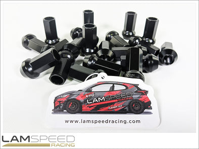 Lamspeed Racing SCM440 Heavy Duty Motorsport Steel Open Ended Wheel Nuts M12x1.5.