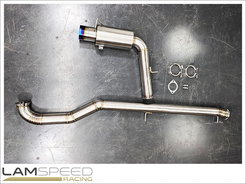 LAMSPEED RACING MC 3.5" SS304 STAINLESS STEEL CATBACK EXHAUST - MITSUBISHI EVOLUTION 4-6 CN9A CP9A.