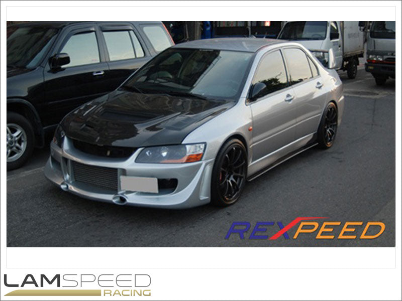 Rexpeed Mitsubishi Evo 7-9 CT9A Carbon Side Skirt Extensions.