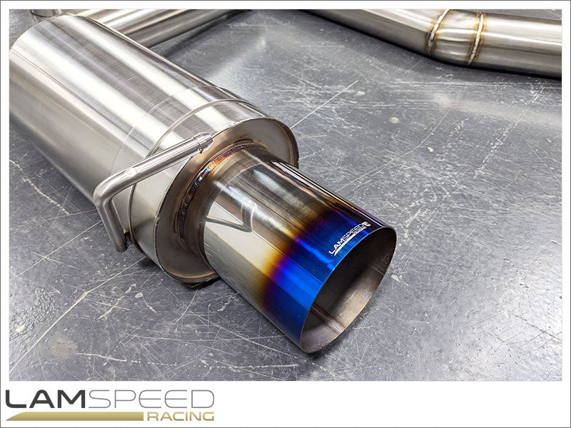 LAMSPEED RACING MC 3.5" SS304 STAINLESS STEEL CATBACK EXHAUST - MITSUBISHI EVOLUTION 4-6 CN9A CP9A.