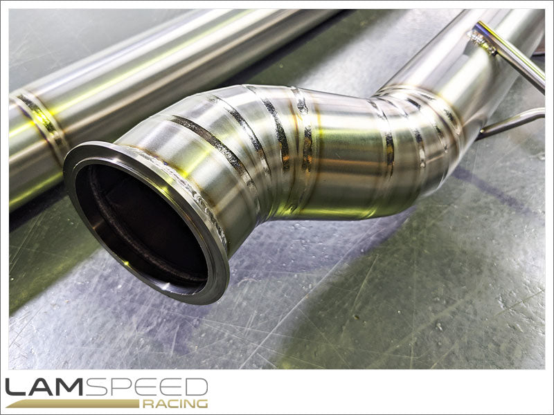 Lamspeed Racing MC 3.5" GR1 Titanium Catback Exhaust - Mitsubishi Evolution 7-9 CT9A.