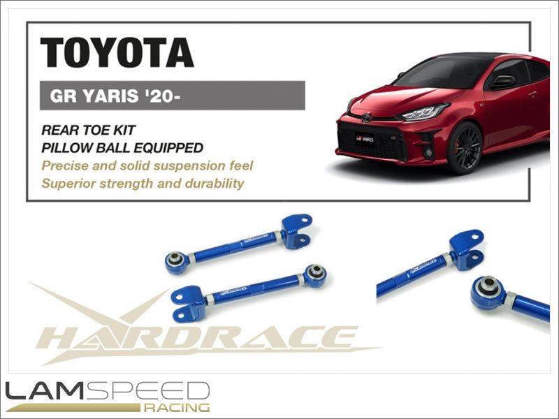 Hardrace Adjustable Rear Toe Arm Kit - 2020+ Toyota GR Yaris GXPA16 MXPA12.