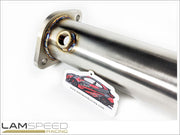 LAMSPEED RACING - STAINLESS STEEL DECAT PIPE - MITSUBISHI EVO 7, 8 & 9.