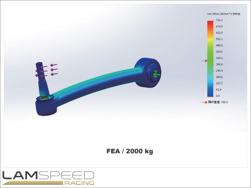 Hardrace Adjustable Rear Toe Control Arm - Mitsubishi EVO 4-9 - Spherical Bearing.