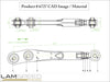 Hardrace Adjustable Rear Lower Control Arm - Mitsubishi EVO 4-9 - Spherical Bearing.