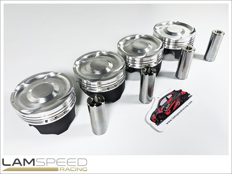 LAMSPEED RACING - CUSTOM WISECO 1400HD FORGED PISTONS - 2.2L 9.5:1CR - MITSUBISHI 4G63.