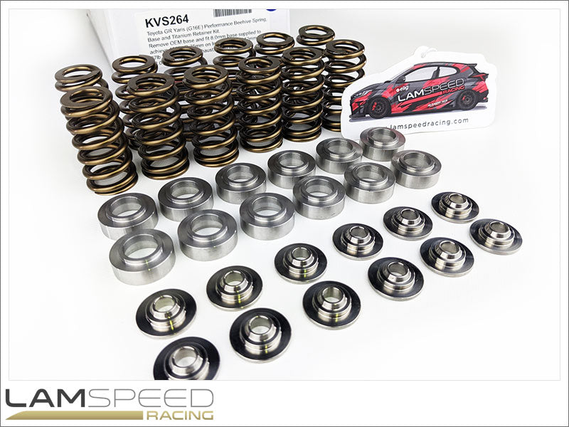 Kelford KVS264 Performance Beehive Valve Spring, Base and Titanium Retainers - Toyota GR Yaris G16E-GTS.