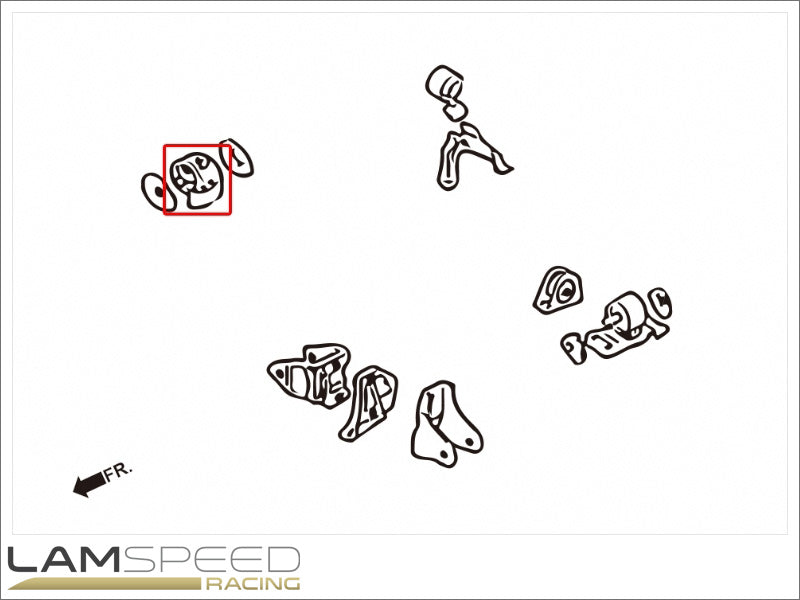 Hardrace Hardened Engine Mount - Mitsubishi EVO 7-9 - Right side.