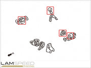 Hardrace Hardened Engine Mount - Mitsubishi EVO 7-9, 5MT USDM - Complete 4 piece Kit.