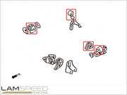 Hardrace Hardened Engine Mount - Mitsubishi EVO 7-9, 6MT USDM - Complete 4 piece Kit.