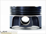 Lamspeed Racing - Custom Wiseco Forged Pistons - 2.0L 10.5:1 CR - Mitsubishi 4G63.