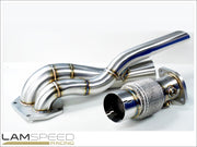 Lamspeed Racing - Stainless Steel 3" External Dump/Screamer Pipe & Front pipe - Mitsubishi Evo 10 (Right Hand Drive).