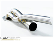 Lamspeed Racing - Stainless Steel 3" External Dump/Screamer Pipe & Front pipe - Mitsubishi Evo 10 (Right Hand Drive).