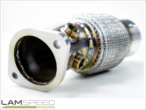 Lamspeed Racing - Stainless Steel 3" External Dump/Screamer Pipe & Front pipe - Mitsubishi Evo 10 (Right Hand Drive).