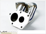 Lamspeed Racing - Stainless Steel External Dump Pipe / Screamer Pipe - Mitsubishi Evo 4, 5 & 6.