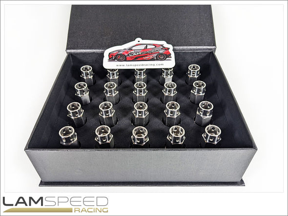 Lamspeed Racing Light Weight Titanium Open Ended Wheel Nuts.