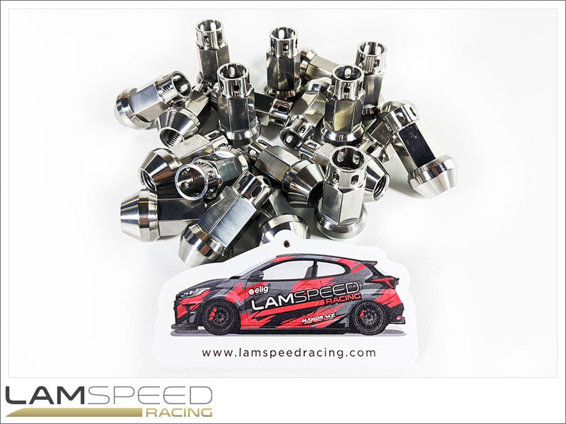 Lamspeed Racing Light Weight Titanium Open Ended Wheel Nuts.