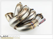 KLM Fabrications Mitsubishi Evolution 4-9 Forward Facing V Band Large Frame Exhaust Manifold.