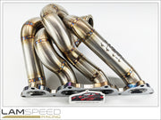 KLM Fabrications Mitsubishi Evolution 4-9 Forward Facing V Band Large Frame Exhaust Manifold.