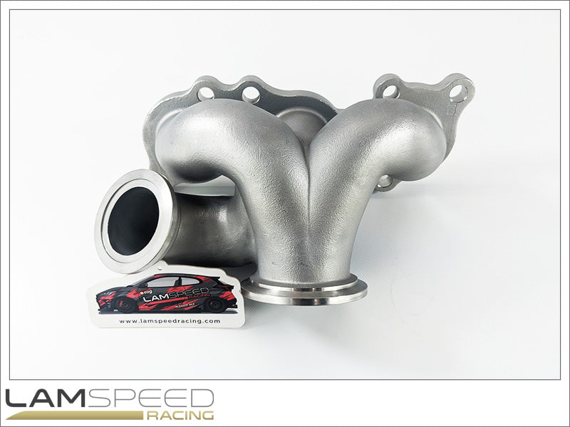 Lamspeed Racing SS347 Cast Stainless Steel V Band, 45mm External Wastegate Toyota GR Yaris / Corolla G16E-GTS Turbo Exhaust Manifold.