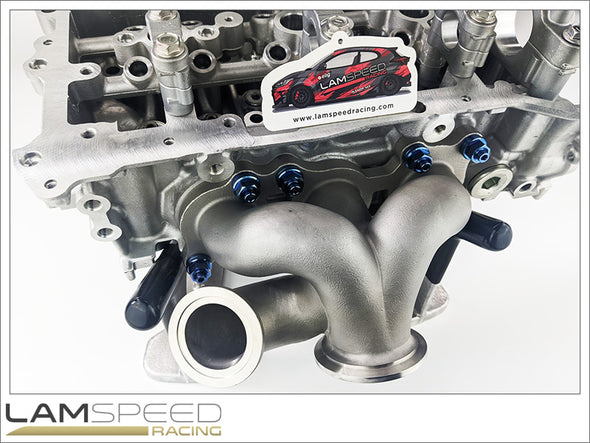 Lamspeed Racing SS347 Cast Stainless Steel V Band, 45mm External Wastegate Toyota GR Yaris / Corolla G16E-GTS Turbo Exhaust Manifold.