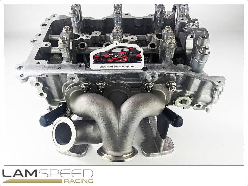 Lamspeed Racing SS347 Cast Stainless Steel V Band, 45mm External Wastegate Toyota GR Yaris / Corolla G16E-GTS Turbo Exhaust Manifold.