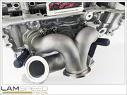 Lamspeed Racing SS347 Cast Stainless Steel V Band, 45mm External Wastegate Toyota GR Yaris / Corolla G16E-GTS Turbo Exhaust Manifold.